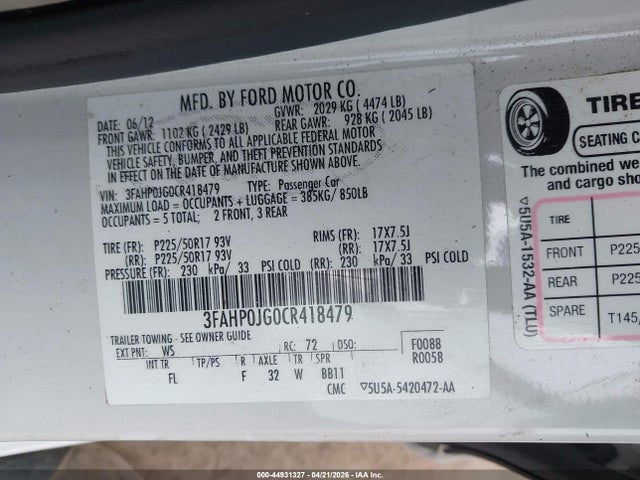 Ford Fusion Sel