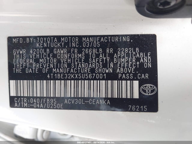 Toyota Camry Le