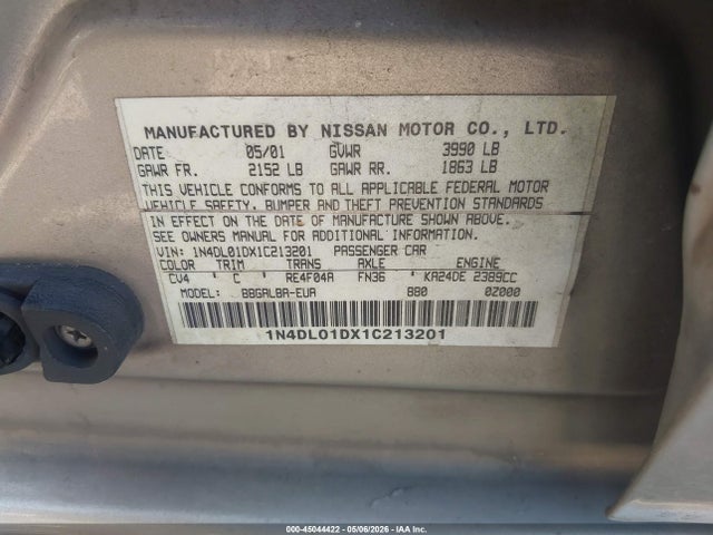 Nissan Altima Gxe