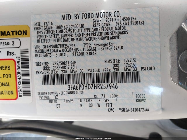 Ford Fusion Se