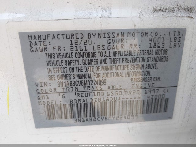 Nissan Sentra Sv Xtronic Cvt