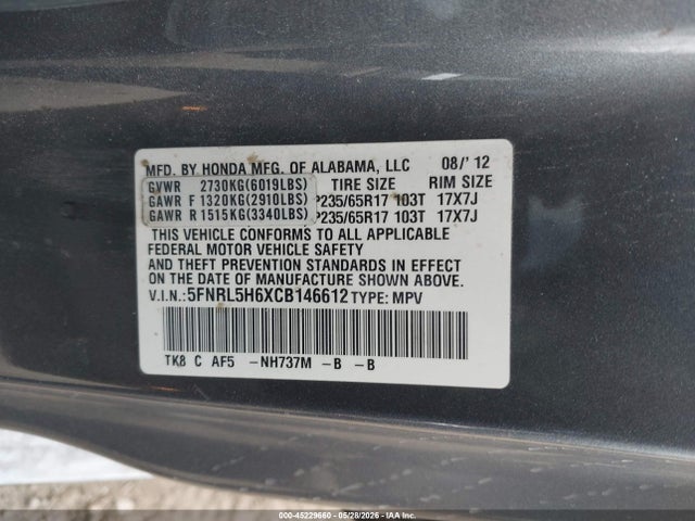 Honda Odyssey Ex-l