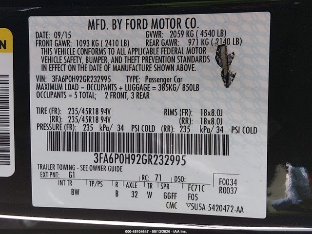 Ford Fusion Se
