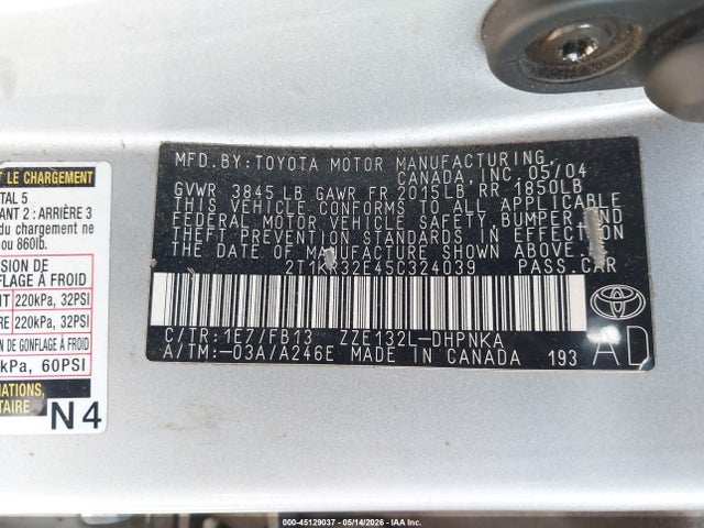 Toyota Matrix Xr