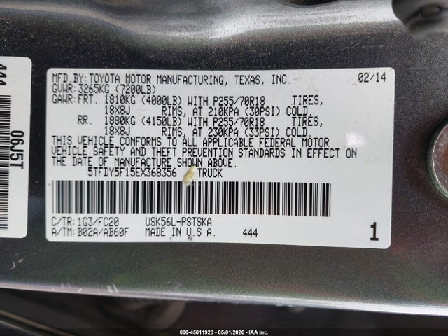Toyota Tundra Sr5 5.7l V8