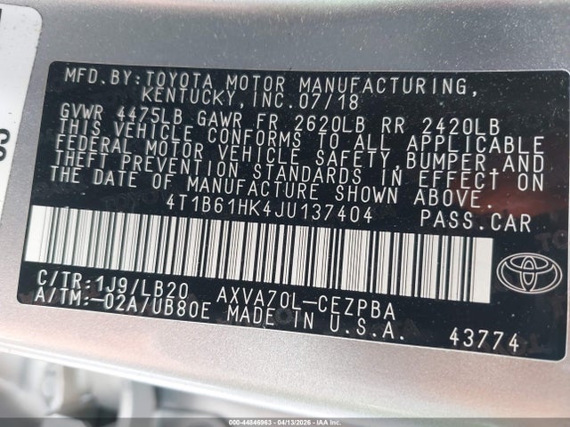 Toyota Camry Xse