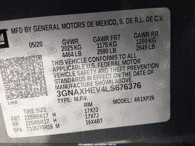 Chevrolet Equinox Fwd Ls