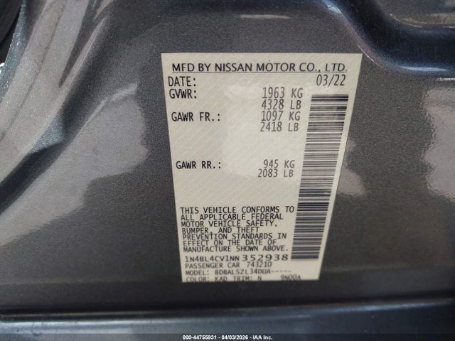 Nissan Altima Sr Fwd