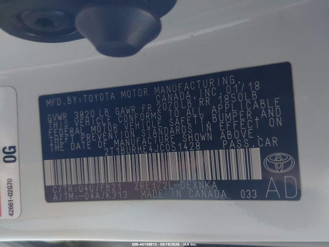 Toyota Corolla Le