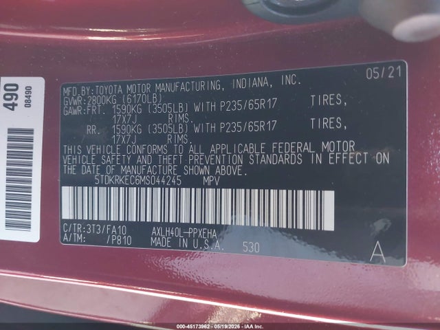 Toyota Sienna Le