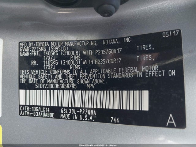 Toyota Sienna Xle Premium 8 Passenger