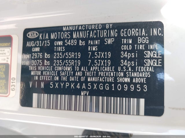 Kia Sorento 3.3l Sx