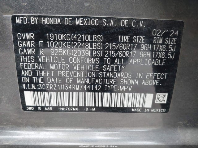 Honda HR-V 2wd Lx