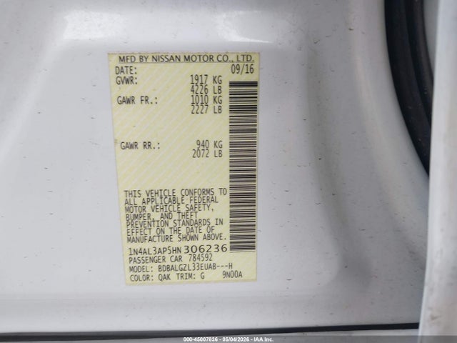 Nissan Altima 2.5 S