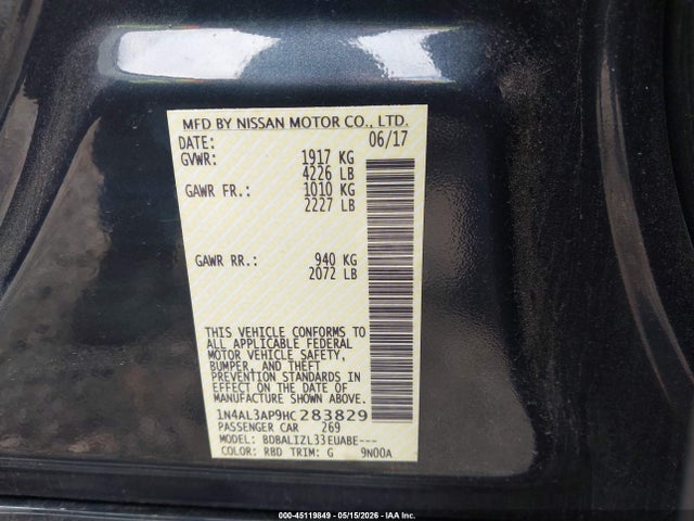 Nissan Altima 2.5 Sv