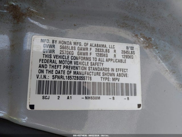 Honda Odyssey Lx