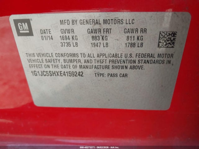 Chevrolet Sonic Lt Auto