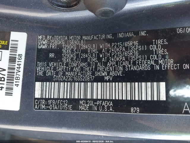 Toyota Sienna Le