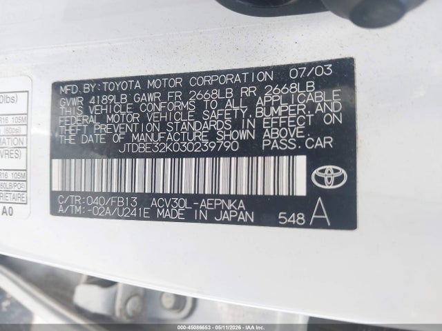 Toyota Camry Le