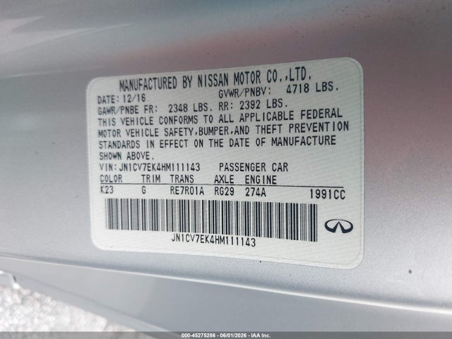 INFINITI Q60 2.0t