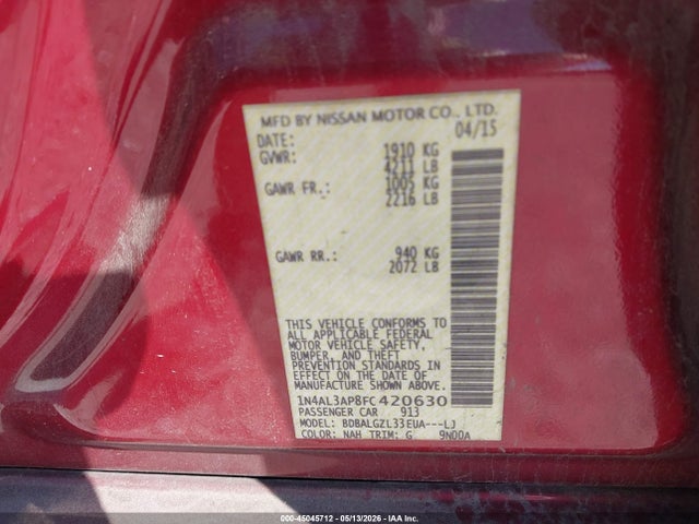 Nissan Altima 2.5 S