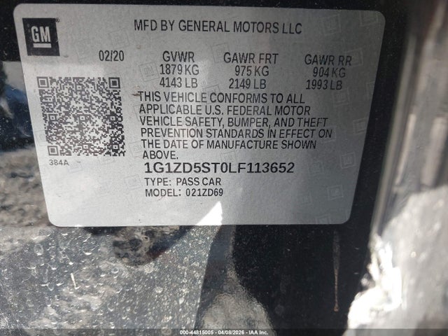 Chevrolet Malibu Fwd Lt