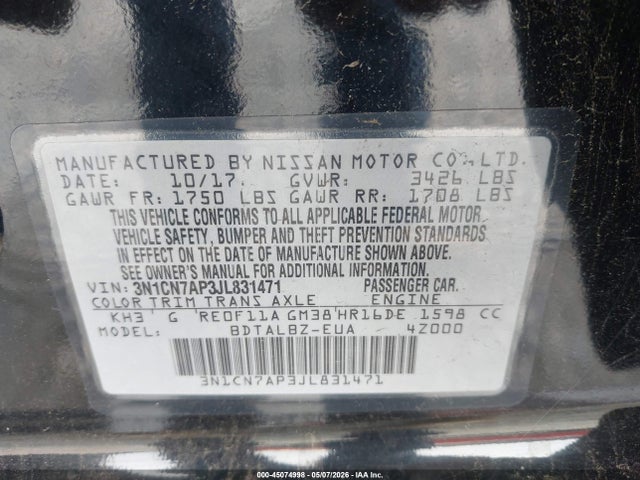 Nissan Versa 1.6 Sv