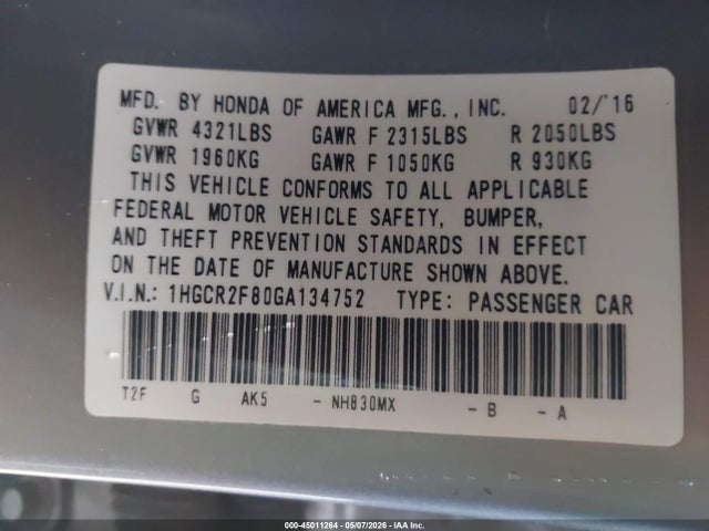 Honda Accord Ex-l