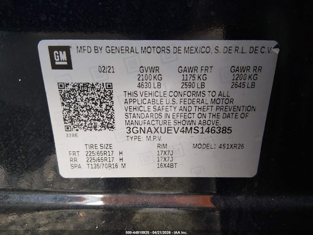 Chevrolet Equinox Awd Lt