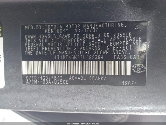 Toyota Camry Le