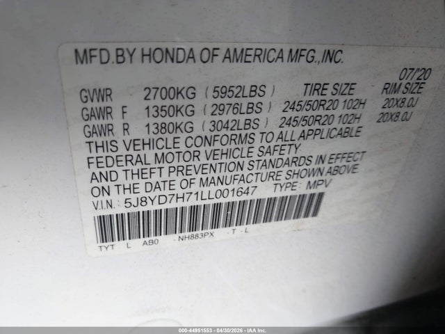 Acura Mdx Sport Hybrid Advance Package