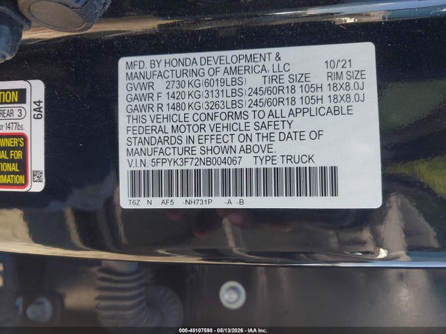 Honda Ridgeline Rtl-e