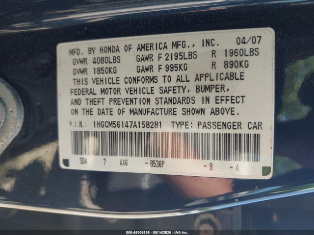 Honda Accord 2.4 Vp