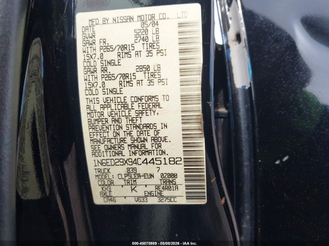 Nissan Frontier Xe-v6