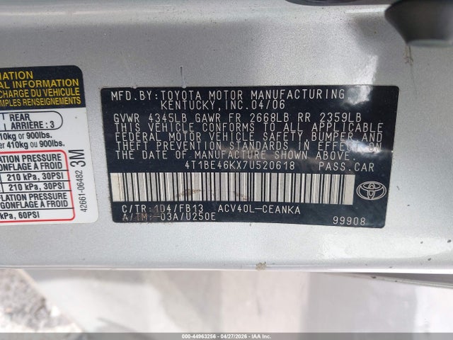 Toyota Camry Le