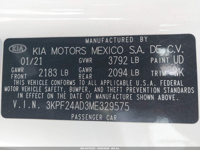 Kia Forte Lxs
