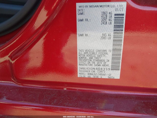 Nissan Altima Sr Fwd