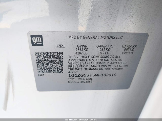 Chevrolet Malibu Fwd Rs