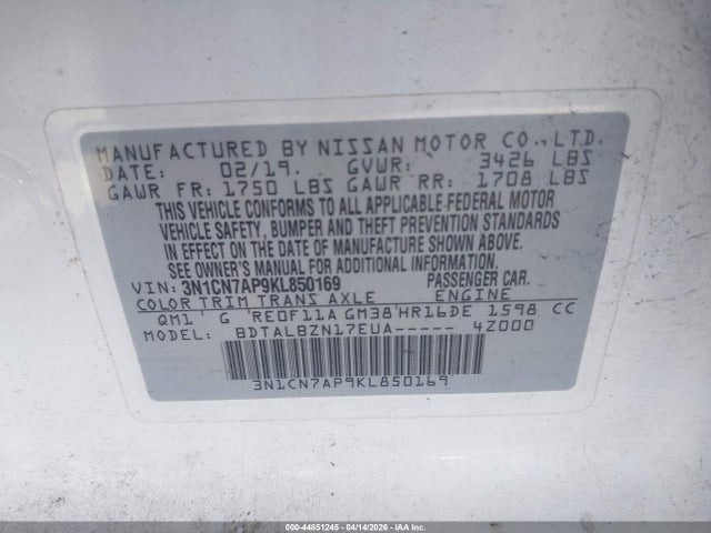 Nissan Versa 1.6 Sv