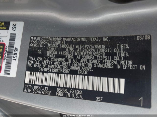 Toyota Tundra Sr5 5.7l V8