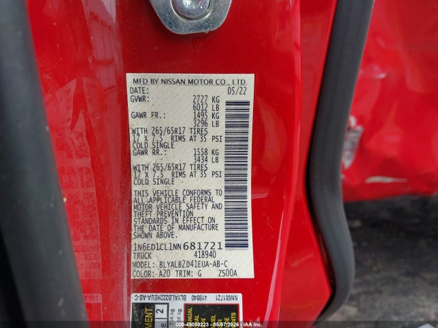 Nissan Frontier King Cab Sv 4x2