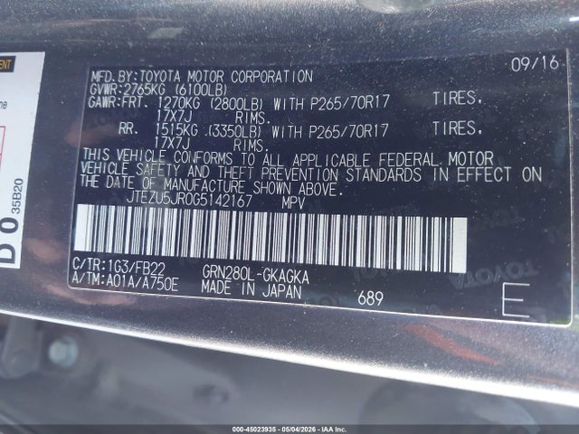 Toyota 4Runner Sr5