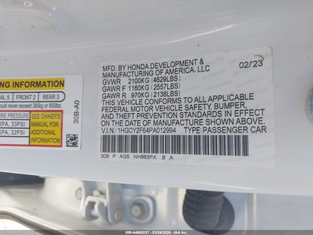 Honda Accord Hybrid Ex-l