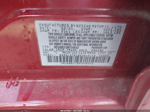Nissan Sentra Sv Xtronic Cvt