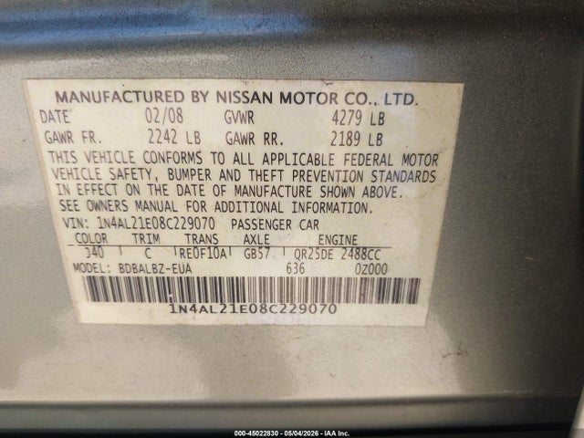 Nissan Altima 2.5 S