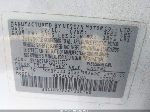 Nissan Sentra Fe+ S