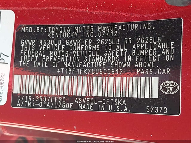 Toyota Camry Se