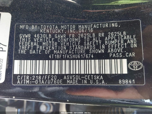 Toyota Camry Se