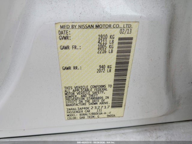 Nissan Altima 2.5 Sv