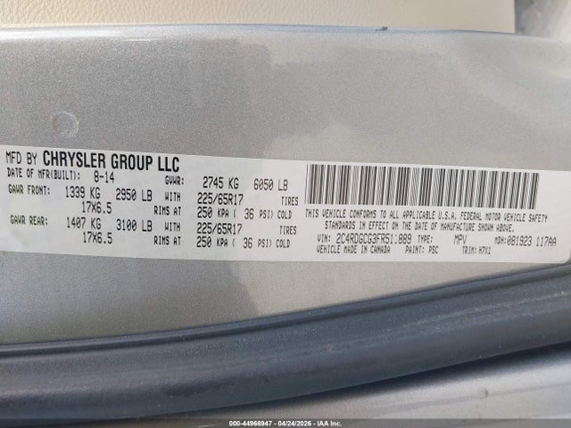 Dodge Grand Caravan Sxt